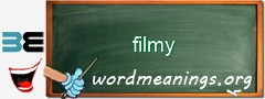 WordMeaning blackboard for filmy